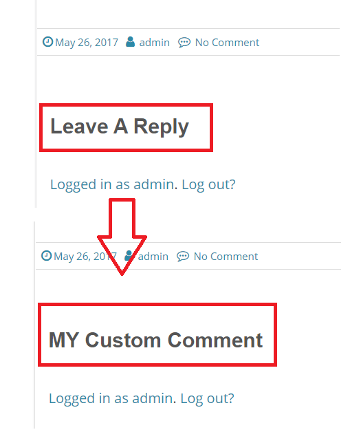 comment form name