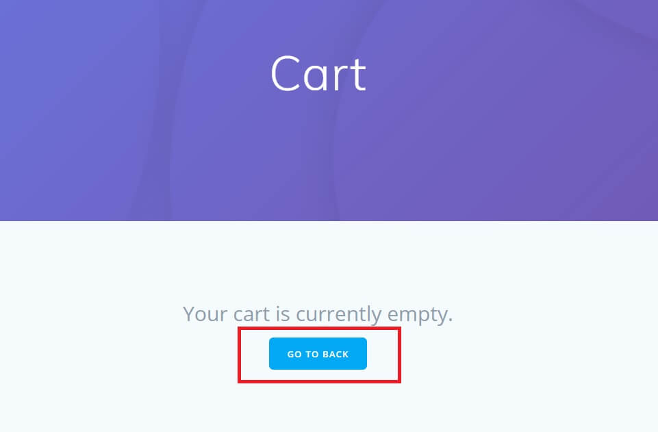 change return to shop button text