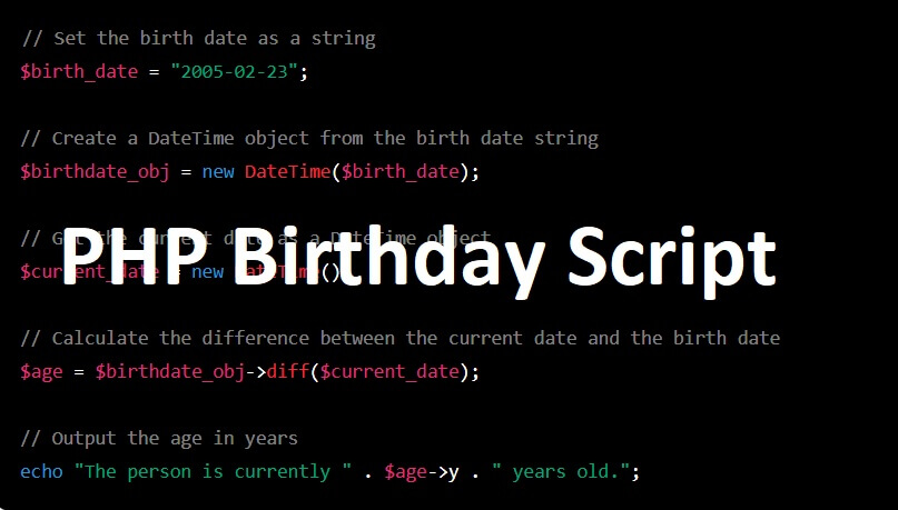 php birthday script